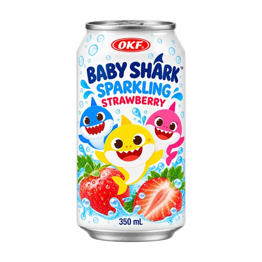 OKF Sparkling Drinks Baby Shark Strawberry 350ml